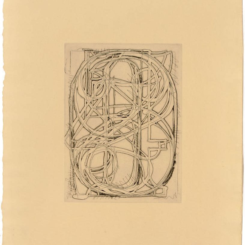 Jasper Johns — 1-я гравюра, 2-й штат, ULAE, Уэст-Айлип, Нью-Йорк, 1969 (см. ULAE 58; поля 78-79, 82-86 и 89-90).
