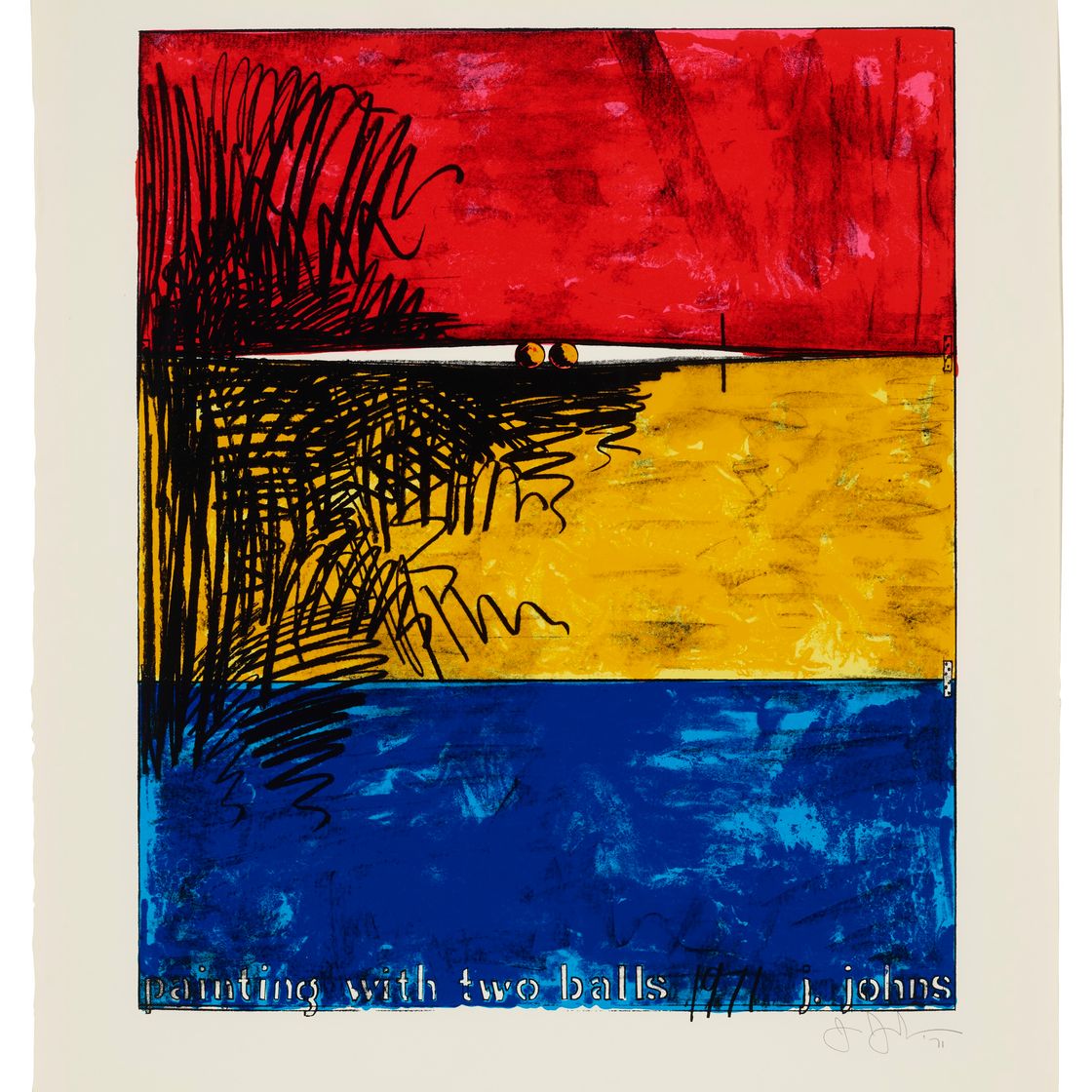 Jasper Johns — Рисование двумя шариками, изображение 1