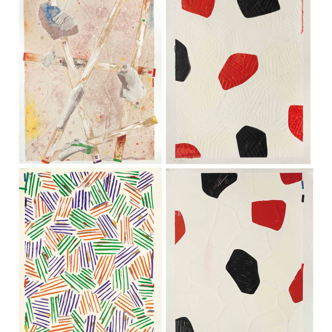 Jasper Johns — Четыре панно из фильма "Без названия" 1972 года