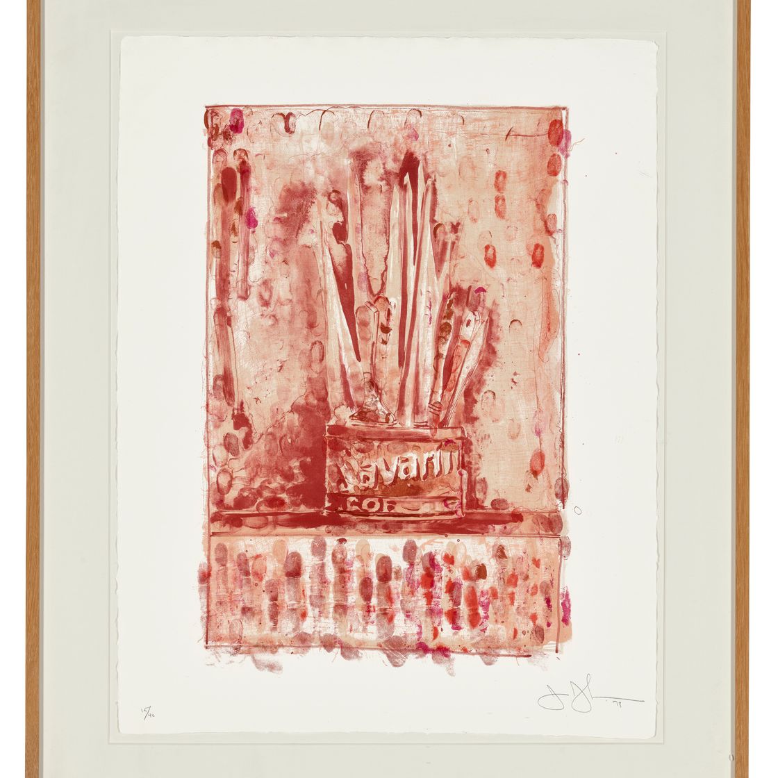 Jasper Johns — Саварин 3 (красный), изображение 2