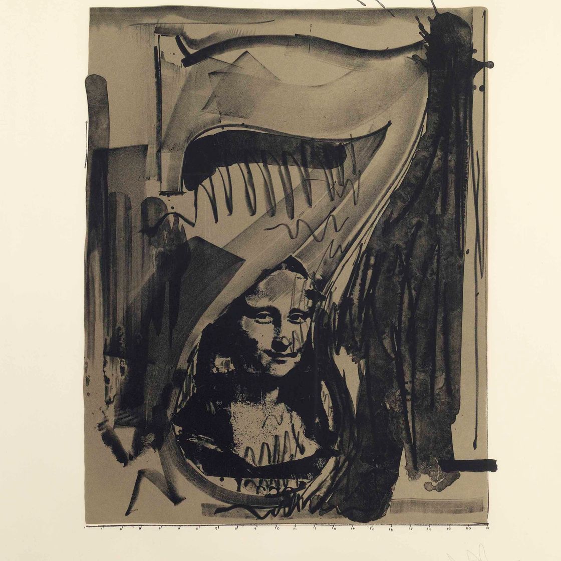 Jasper Johns — Рисунок 7, из серии черных цифр