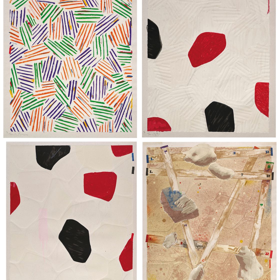 Jasper Johns — Четыре панно из фильма "Без названия", изображение 1