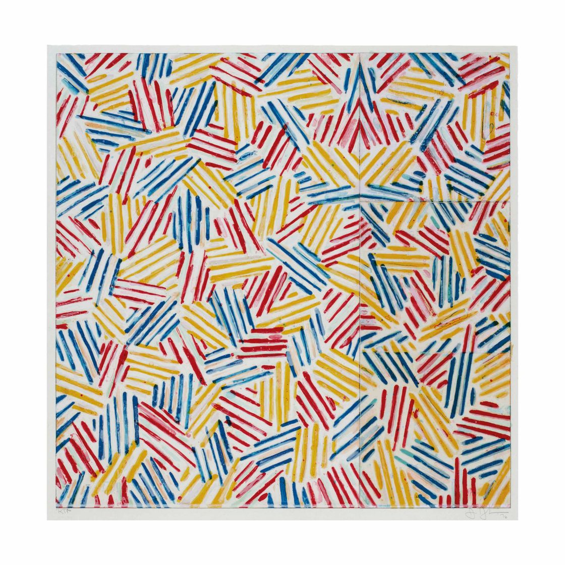 Jasper Johns — №6, из 6 литографий (после "БЕЗ НАЗВАНИЯ 1975")