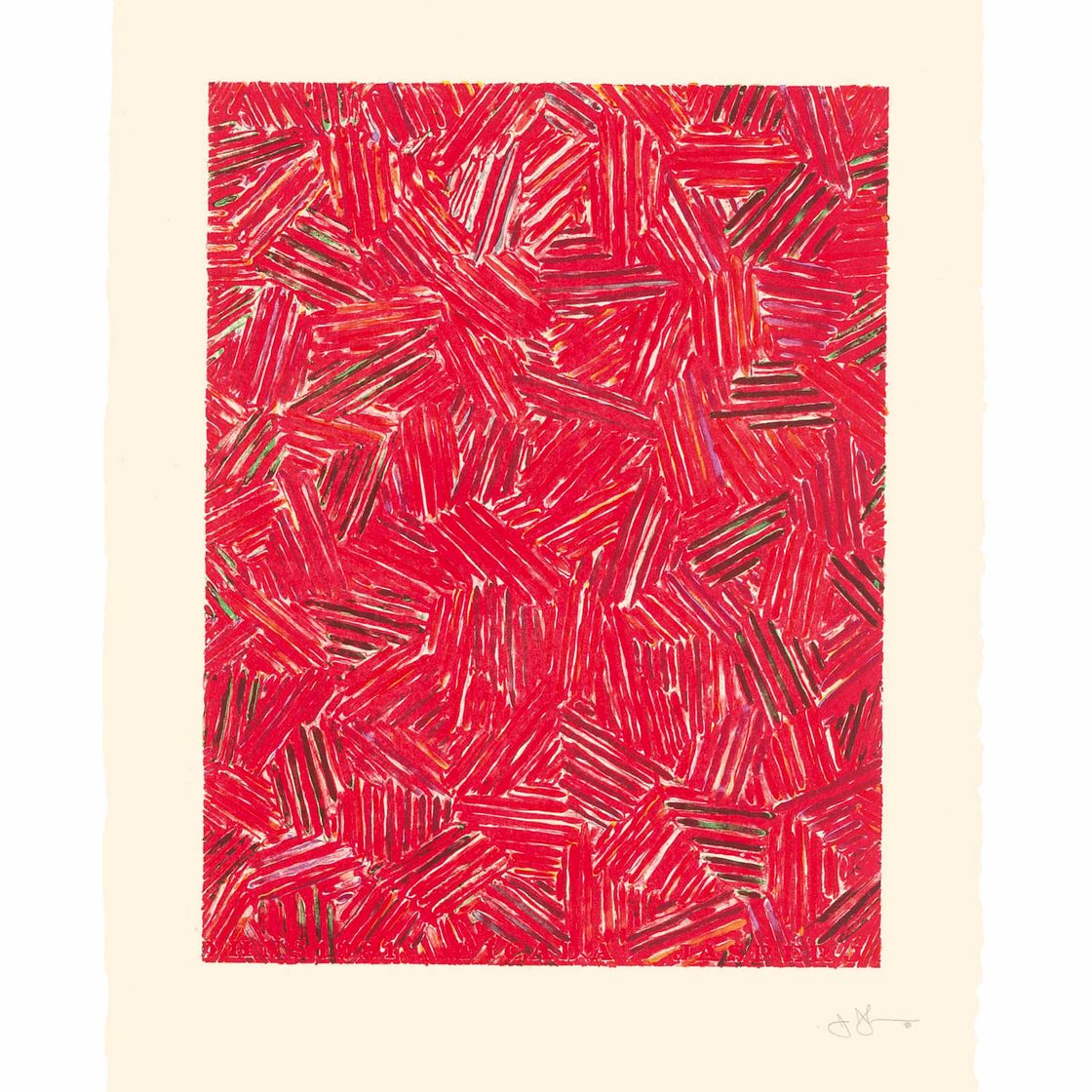 Jasper Johns — "Цикада" из восьми литографий в пользу Фонда современного исполнительского искусства, Inc.