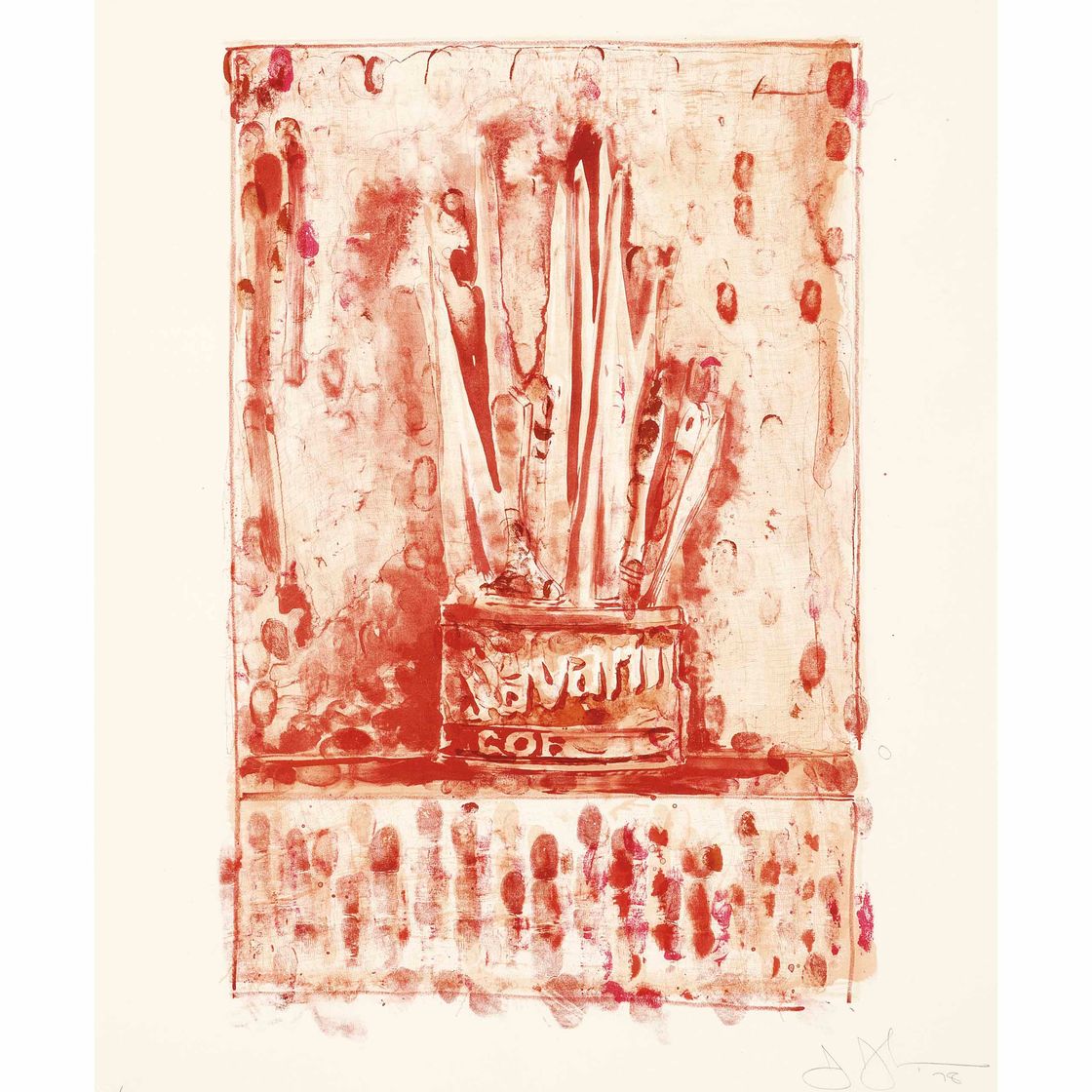 Jasper Johns — Саварин 3 (красный)