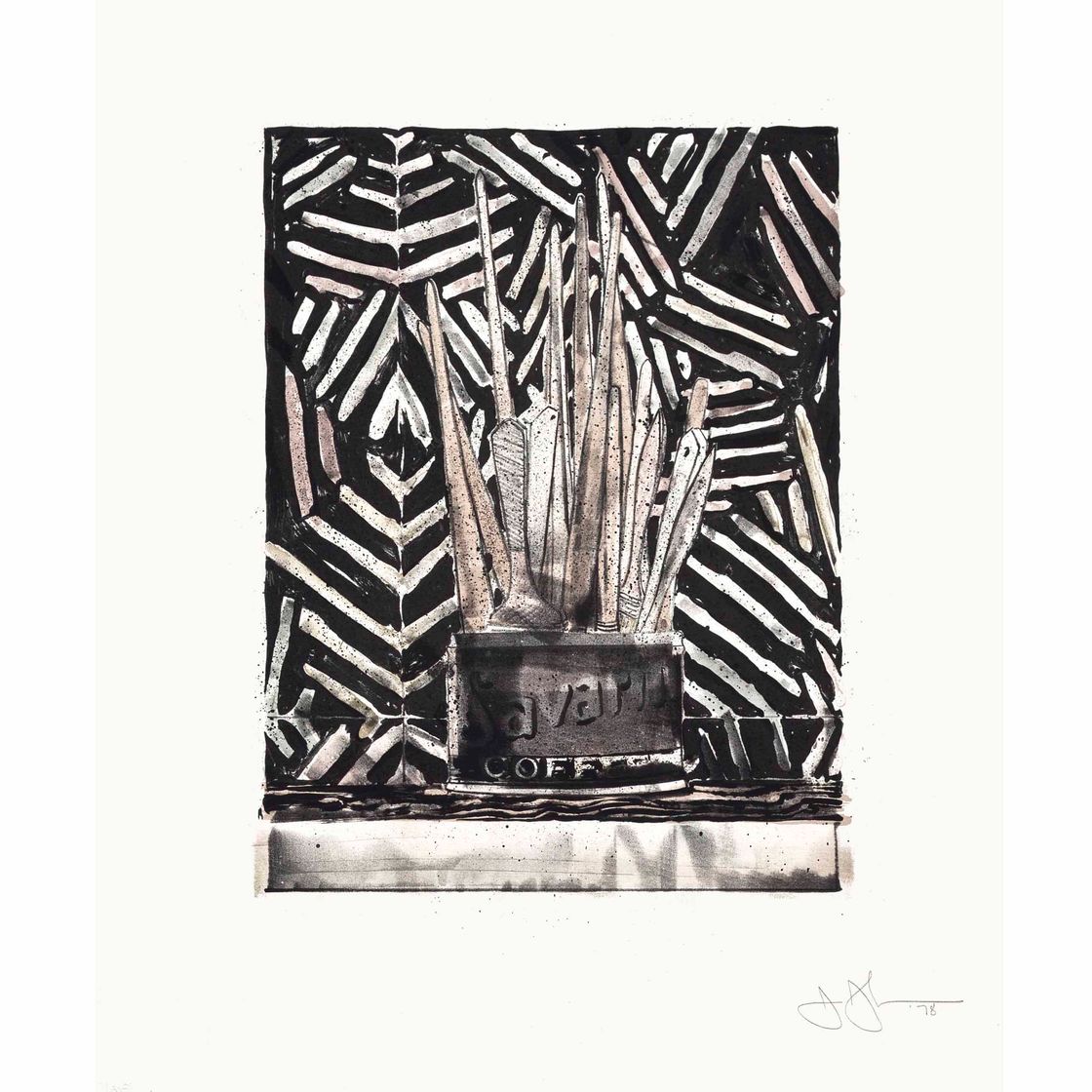 Jasper Johns — Саварин 5 (Труп и зеркало)