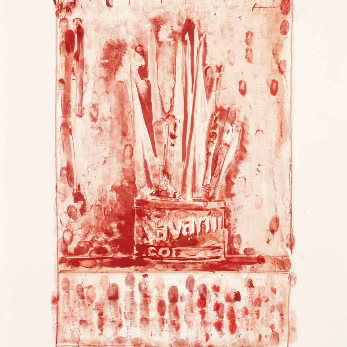 Jasper Johns — Саварин 3 (красный) (ULAE 193)