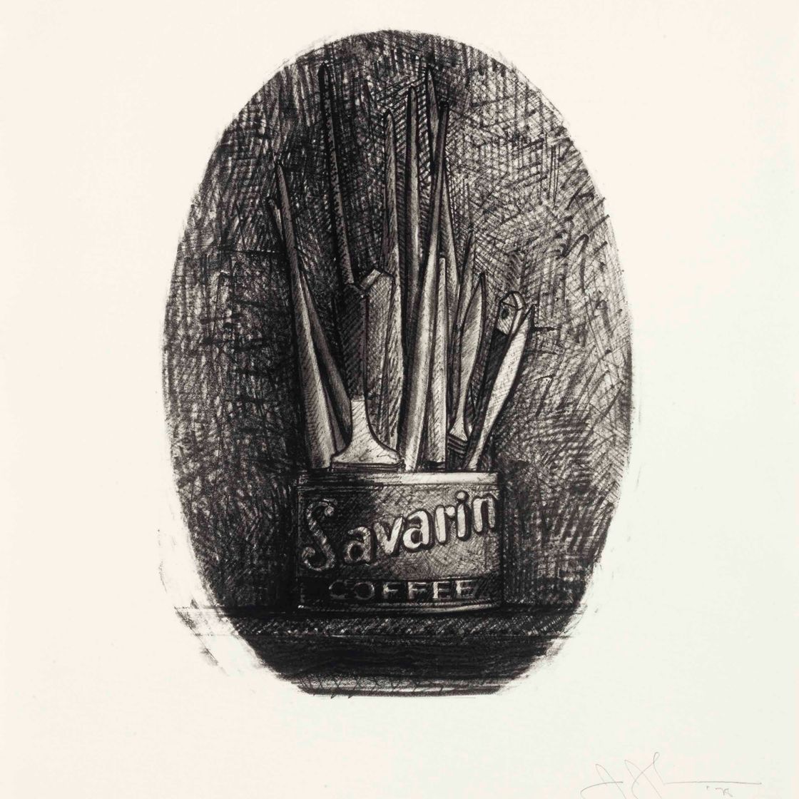 Jasper Johns — Саварин 4 (овальный) (ULAE 194)