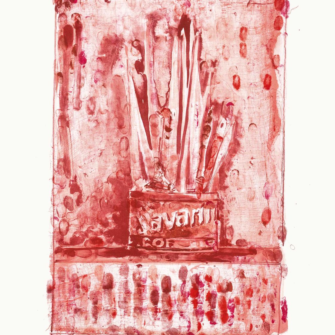 Jasper Johns — Саварин 3 (красный)