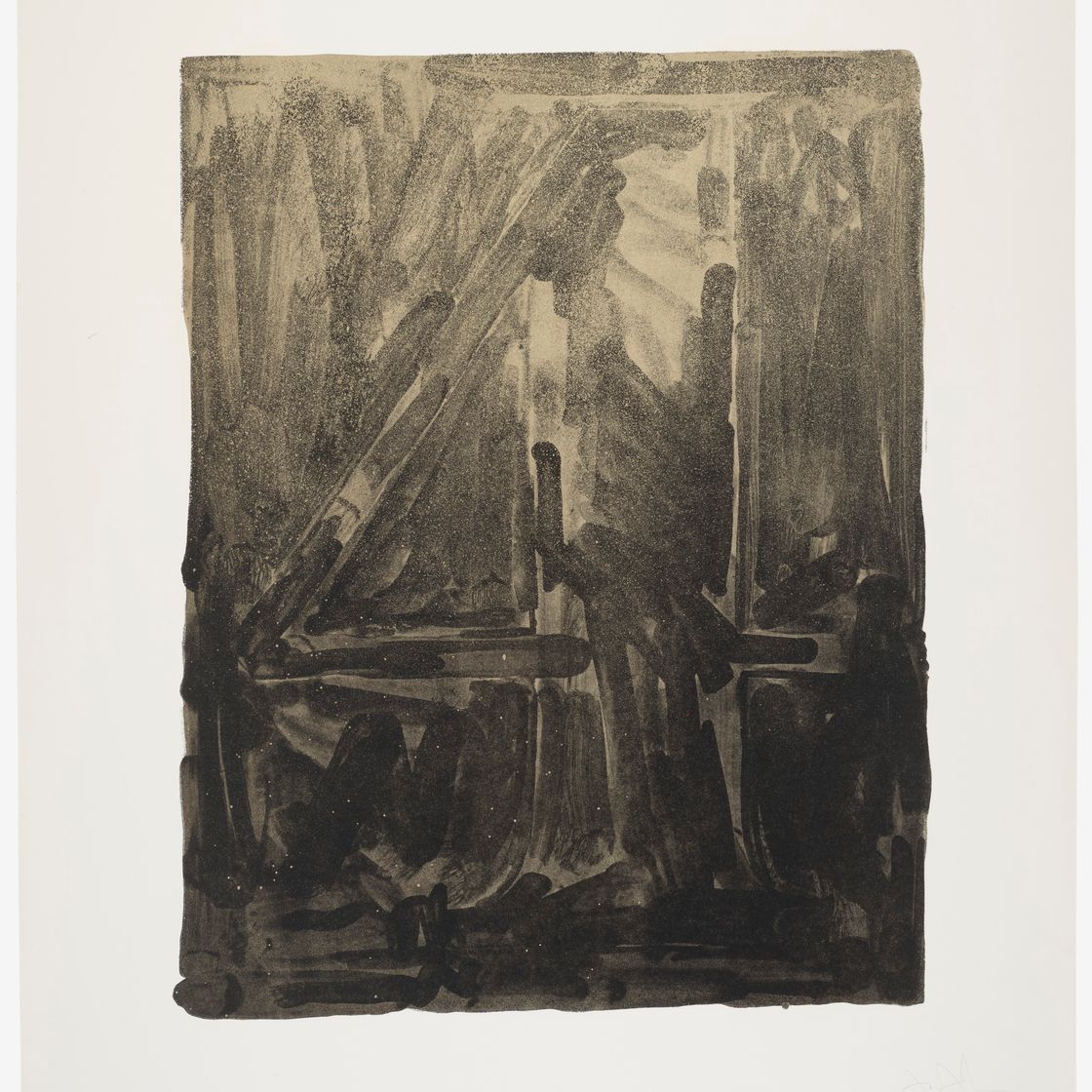 Jasper Johns — Рисунок 4, из серии черных цифр