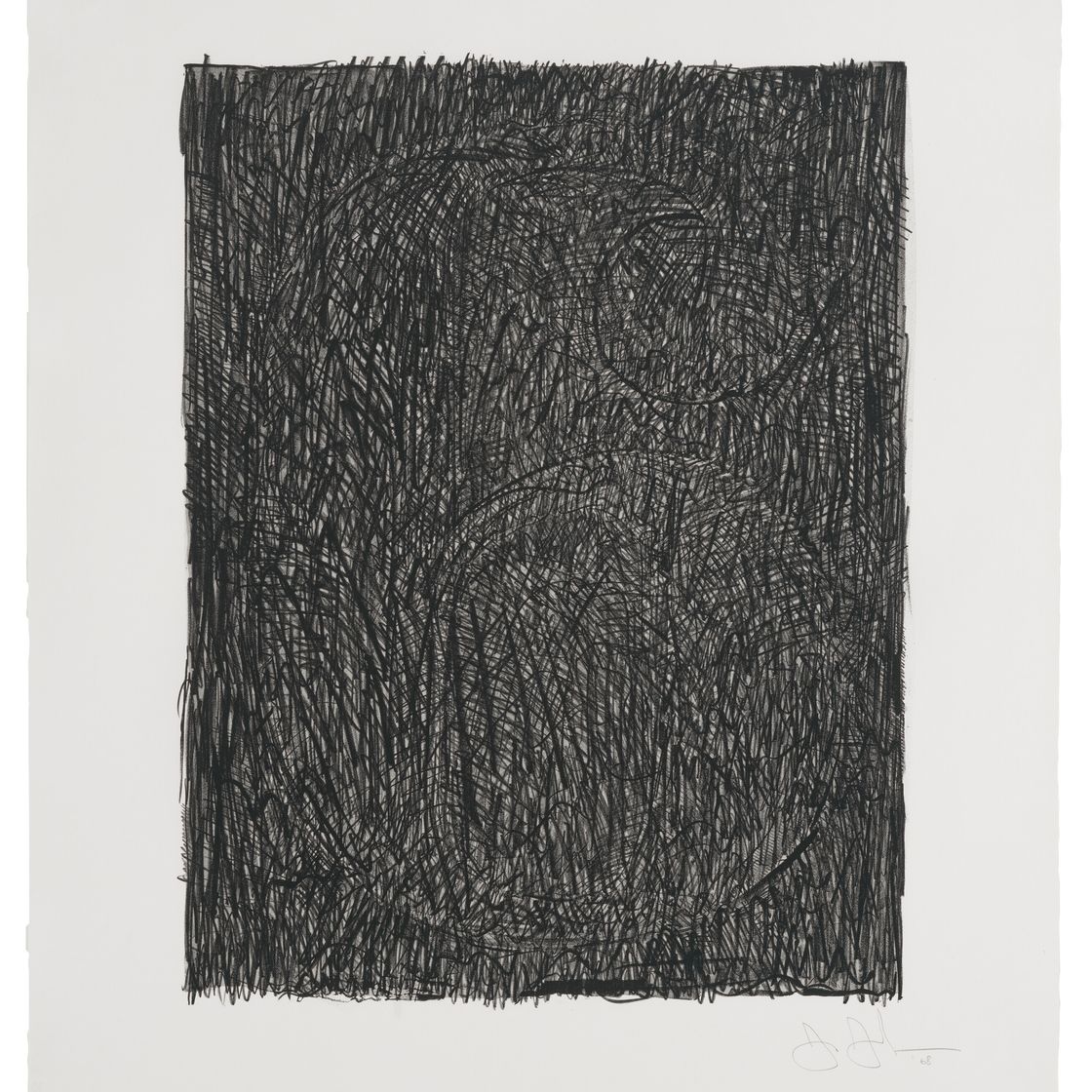 Jasper Johns — Рисунок 6, из серии черных цифр