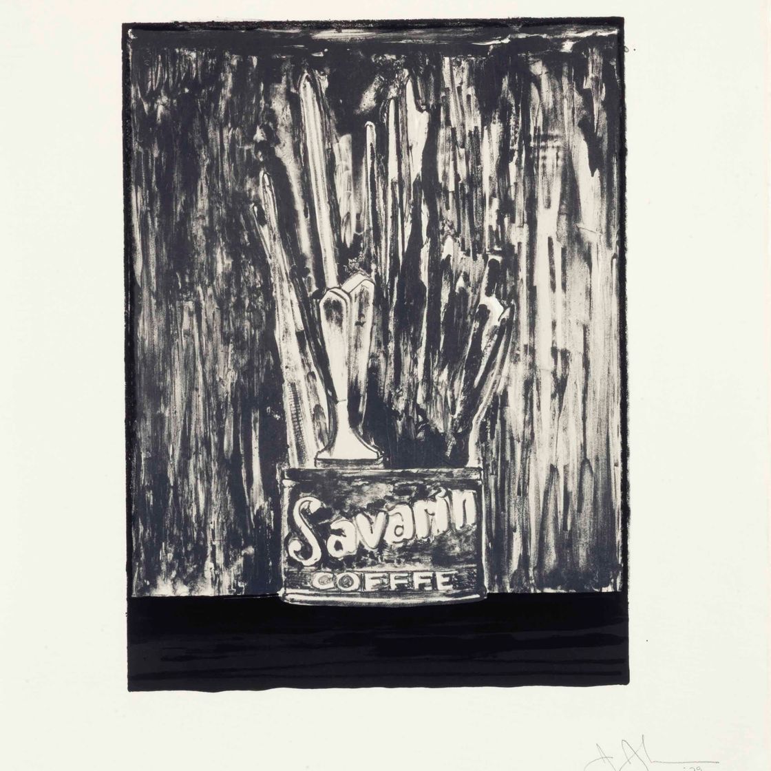 Jasper Johns — Саварин 6 (синий) (ULAE 198)