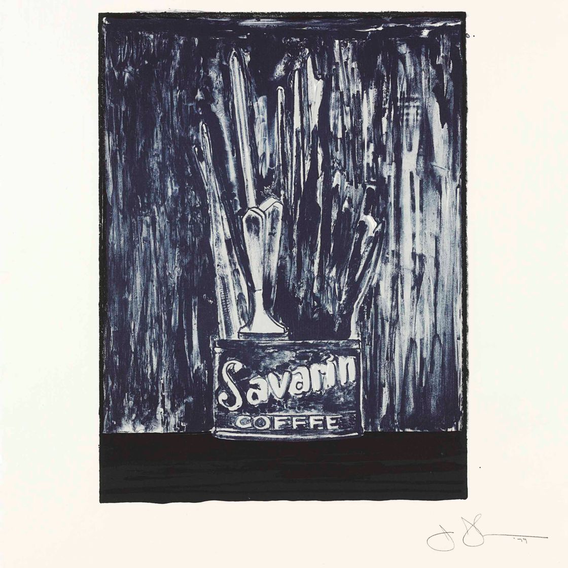 Jasper Johns — Саварин 6 (синий)