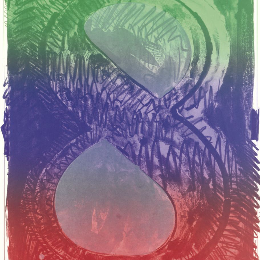Jasper Johns — Рисунок 8, из серии цветных цифр (ULAE 67)