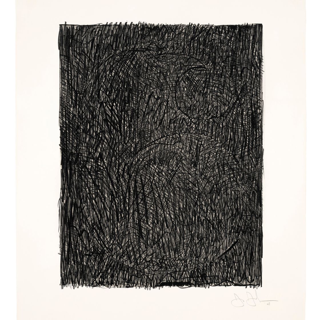 Jasper Johns — Рисунок 6, из серии черных цифр, изображение 1