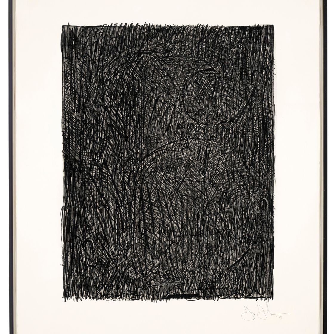 Jasper Johns — Рисунок 6, из серии черных цифр, изображение 2