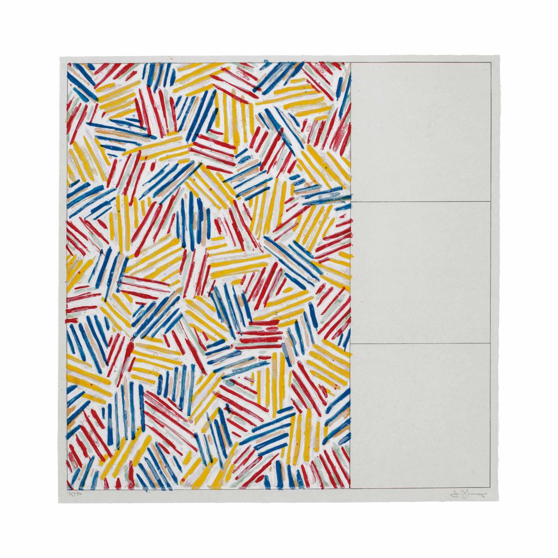 Jasper Johns — №1, из 6 литографий (после "БЕЗ НАЗВАНИЯ 1975")