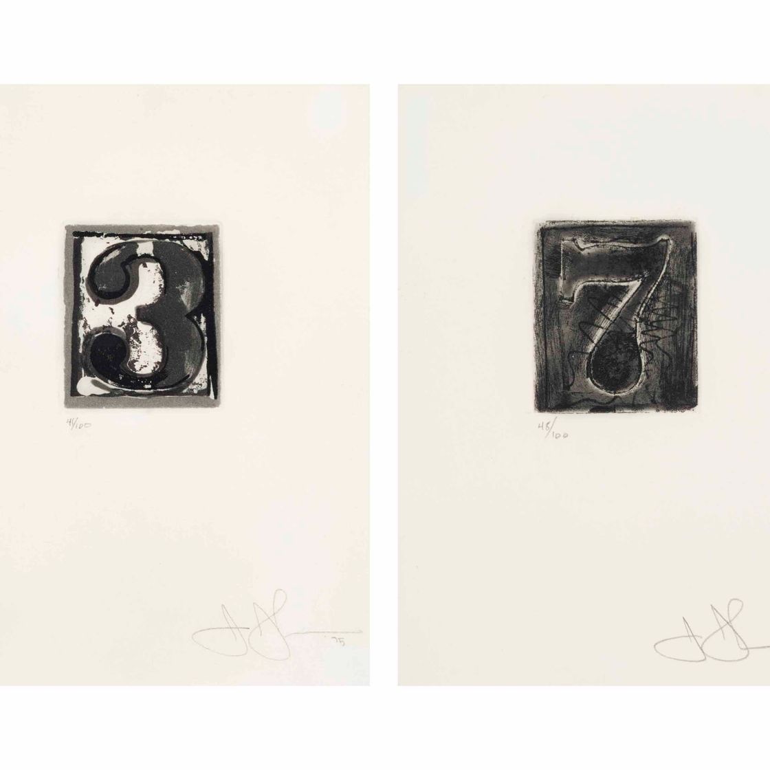 Jasper Johns — 0-9: две тарелки
