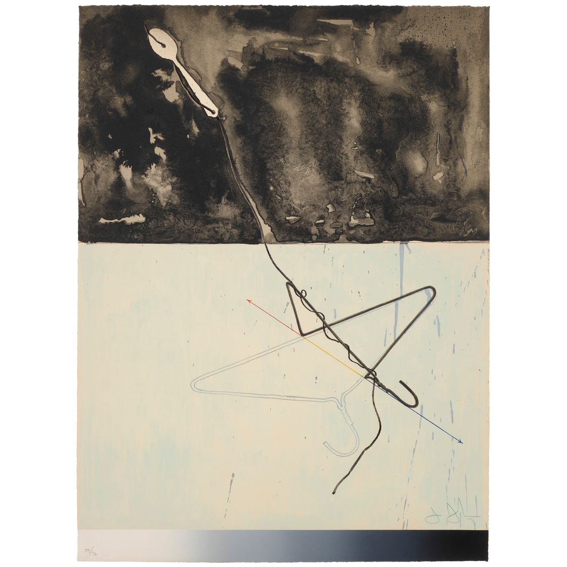 Jasper Johns — Вешалка для одежды и ложка, из фрагмента - в зависимости от того, что