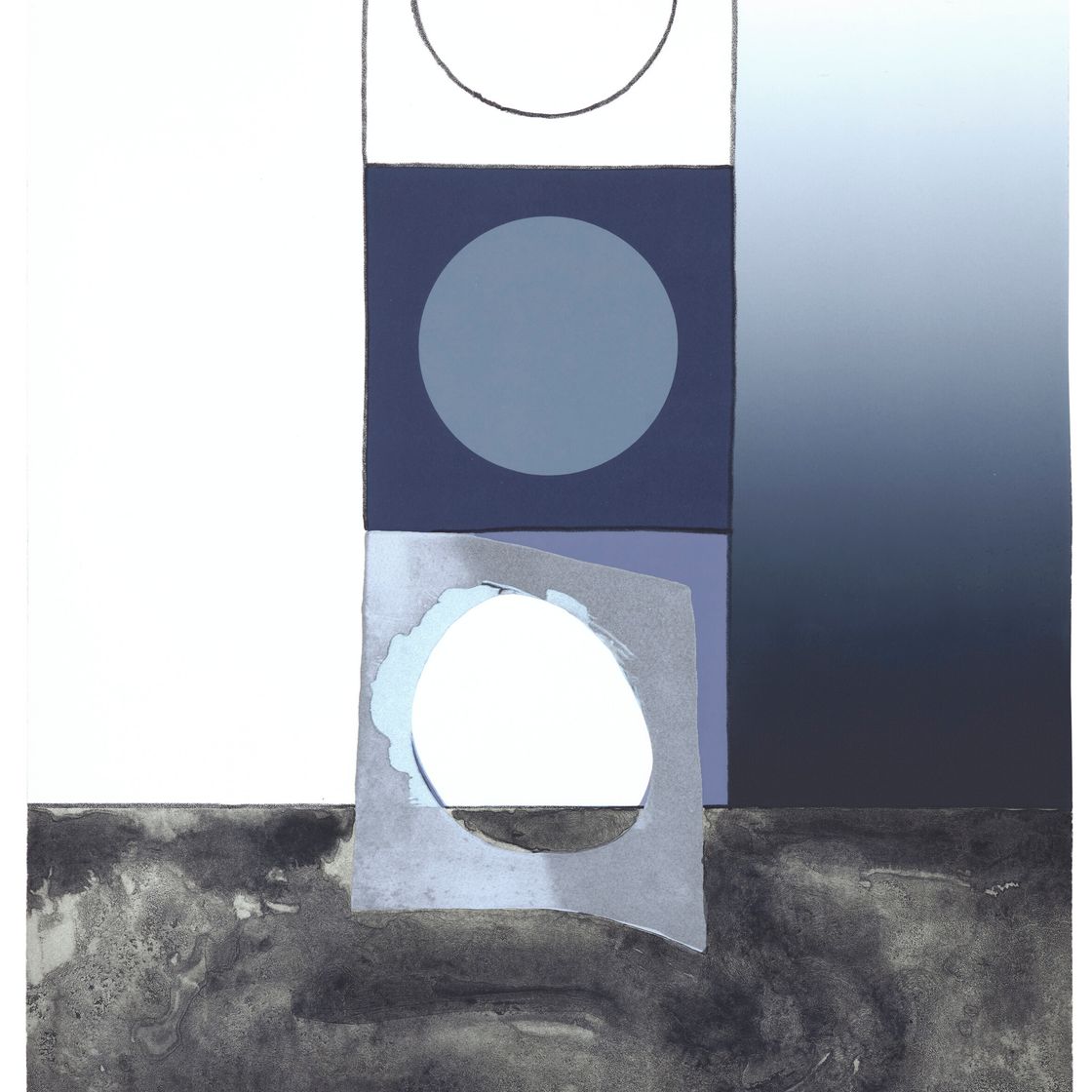 Jasper Johns — Изогнутый трафарет, из фрагмента - в соответствии с тем, что