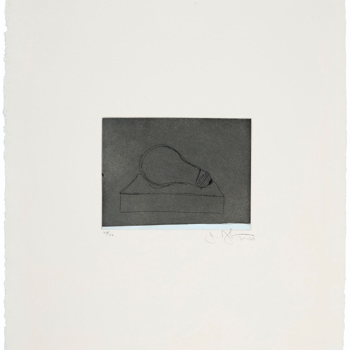 Jasper Johns — Электрическая лампочка, с 1-й гравюры, 2-е состояние