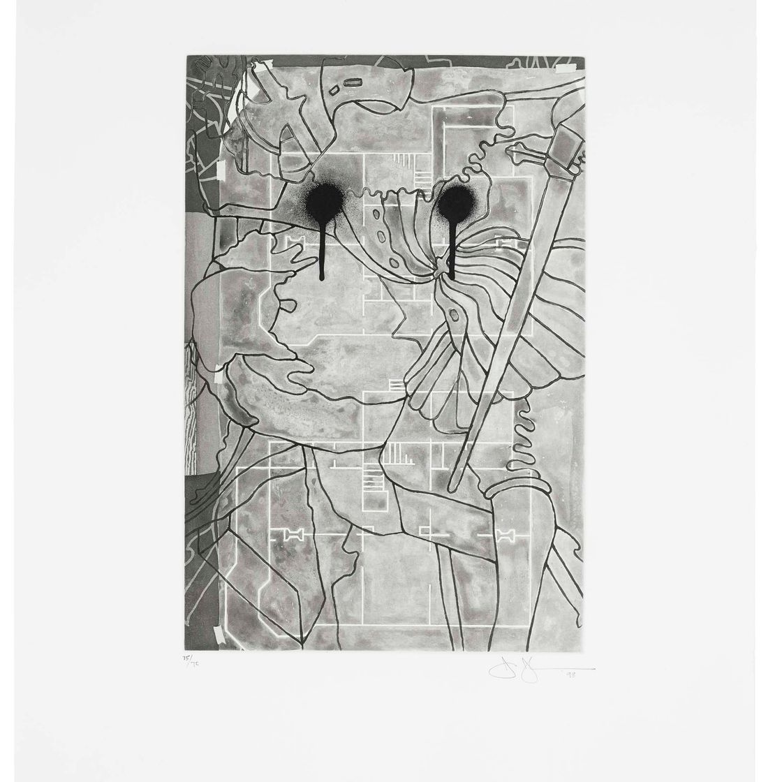 Jasper Johns — Без названия, из портфолио Geldzahler