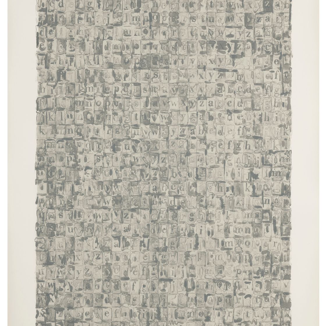 Jasper Johns — Серые алфавиты
