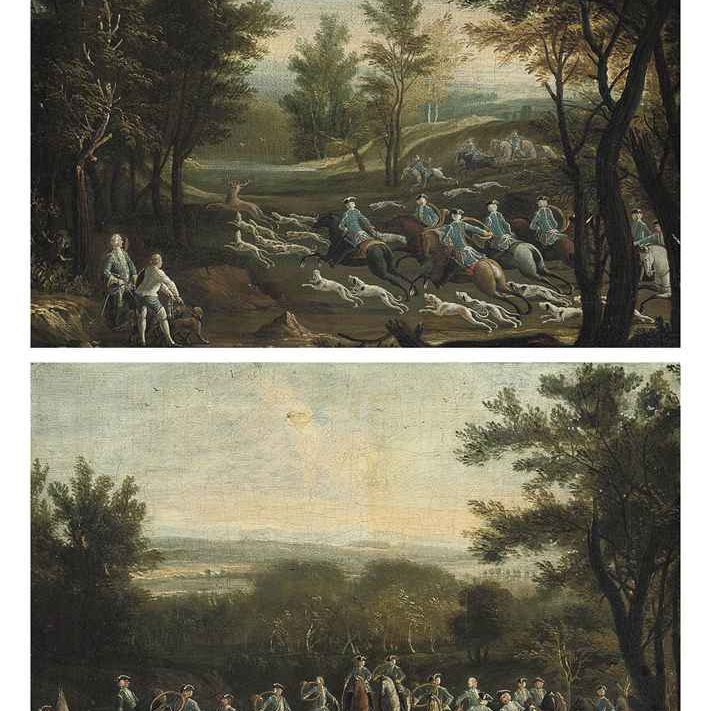 Jean Baptiste Oudry — Охота на оленя; Погоня и убийство