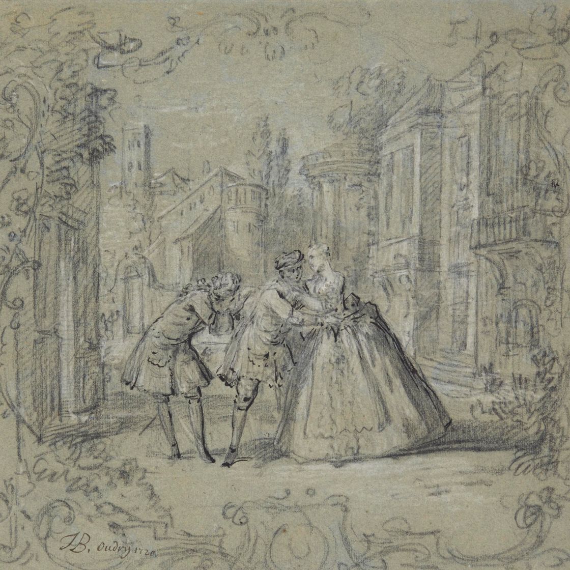 Jean Baptiste Oudry — Сцена из Школы Мариса Мольера