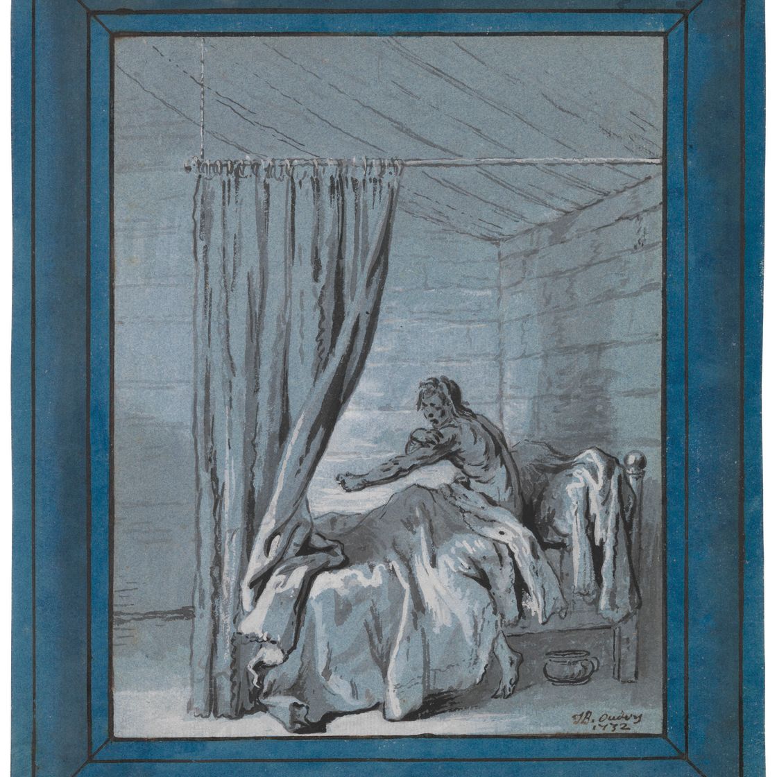 Jean Baptiste Oudry — "Человек и блоха" (The man and the flea)