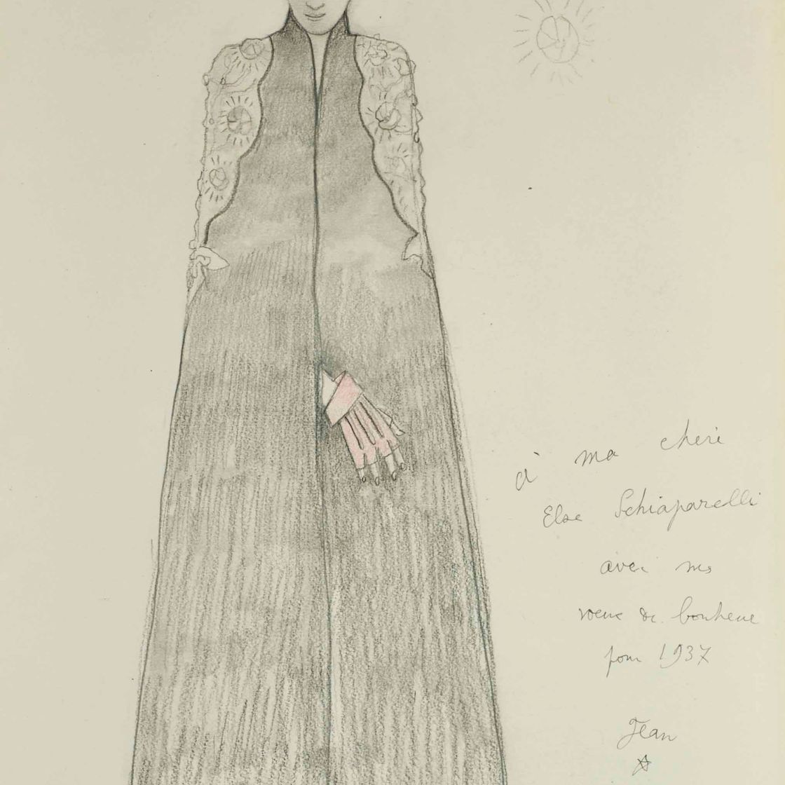 Jean Cocteau — Портрет мадам Скиапарелли