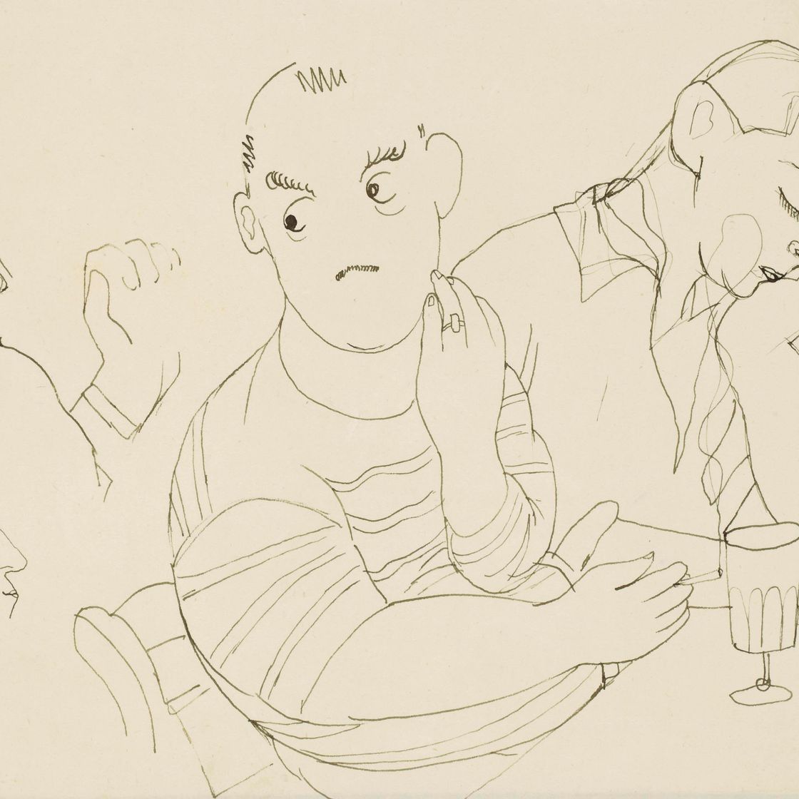 Jean Cocteau — Портрет Франсуа де Гуи и Жана Гюго на Пиге