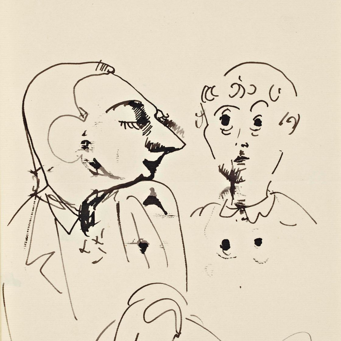 Jean Cocteau — Портрет Жана Гюго и Норы Аурик