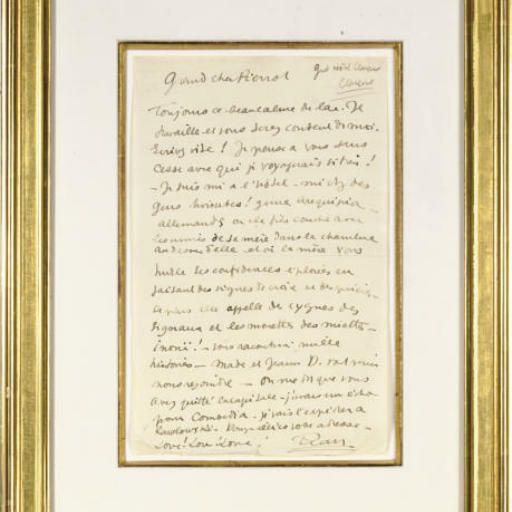 Jean Cocteau — ПИСЬМО ЖАНА КОКТО В РАМКЕ, 20 ВЕК