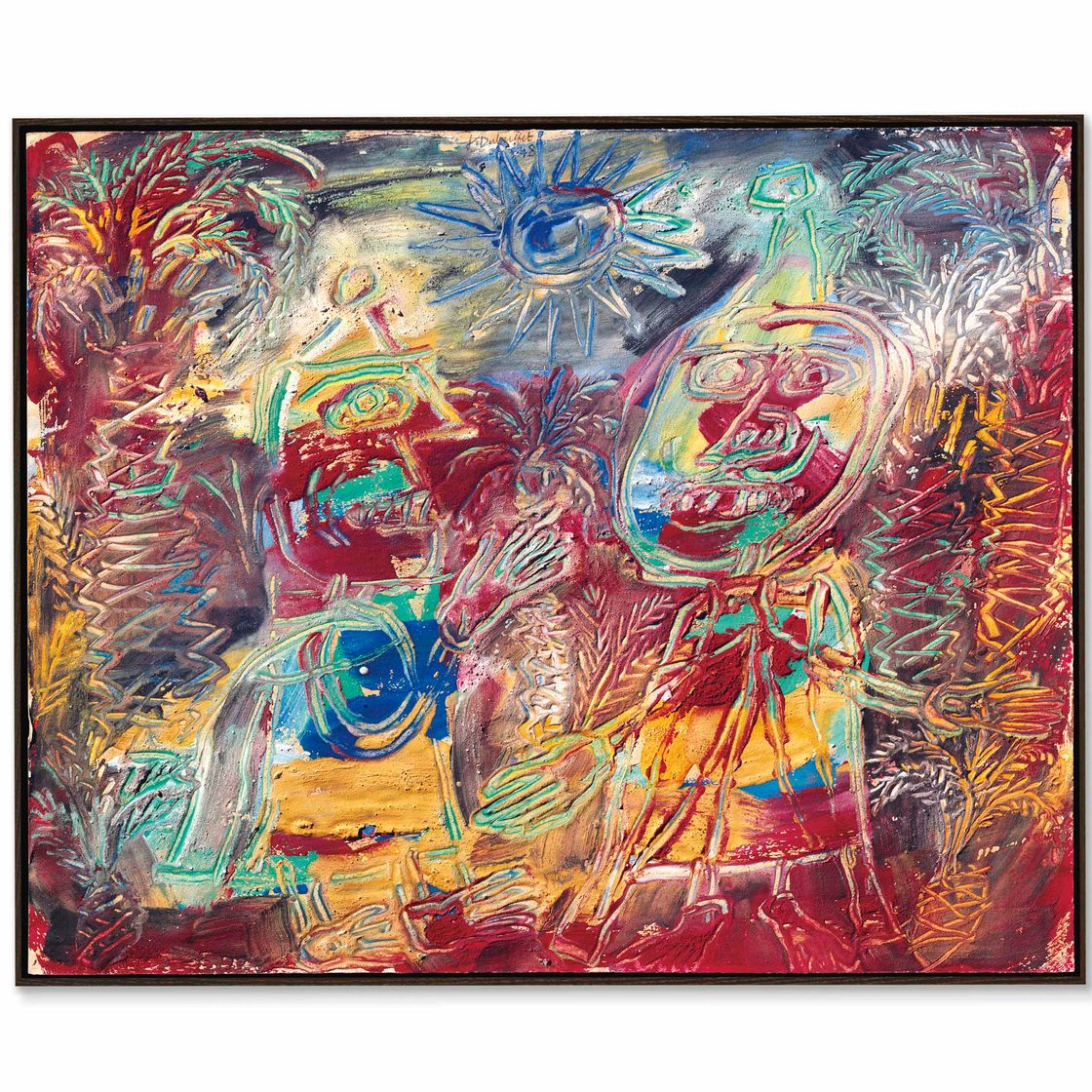 Jean Dubuffet — Жестикулирующие двое арабов (Два жестикулирующих араба)