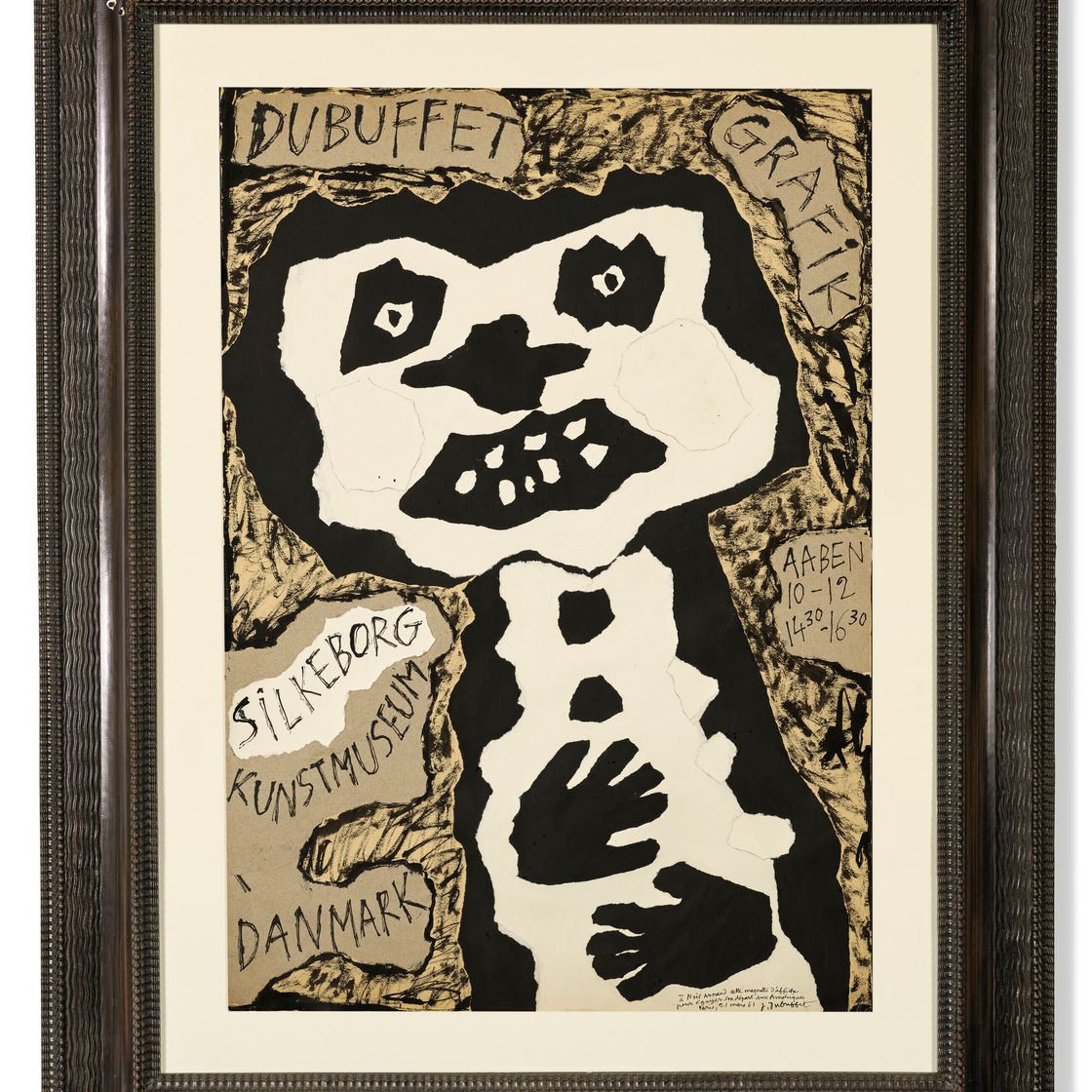 Jean Dubuffet — Персонаж с белыми зубами (Макет для оформления экспозиции Силькеборга) (Персонаж с белыми зубами (макет для плаката выставки в Силькеборге)), изображение 2