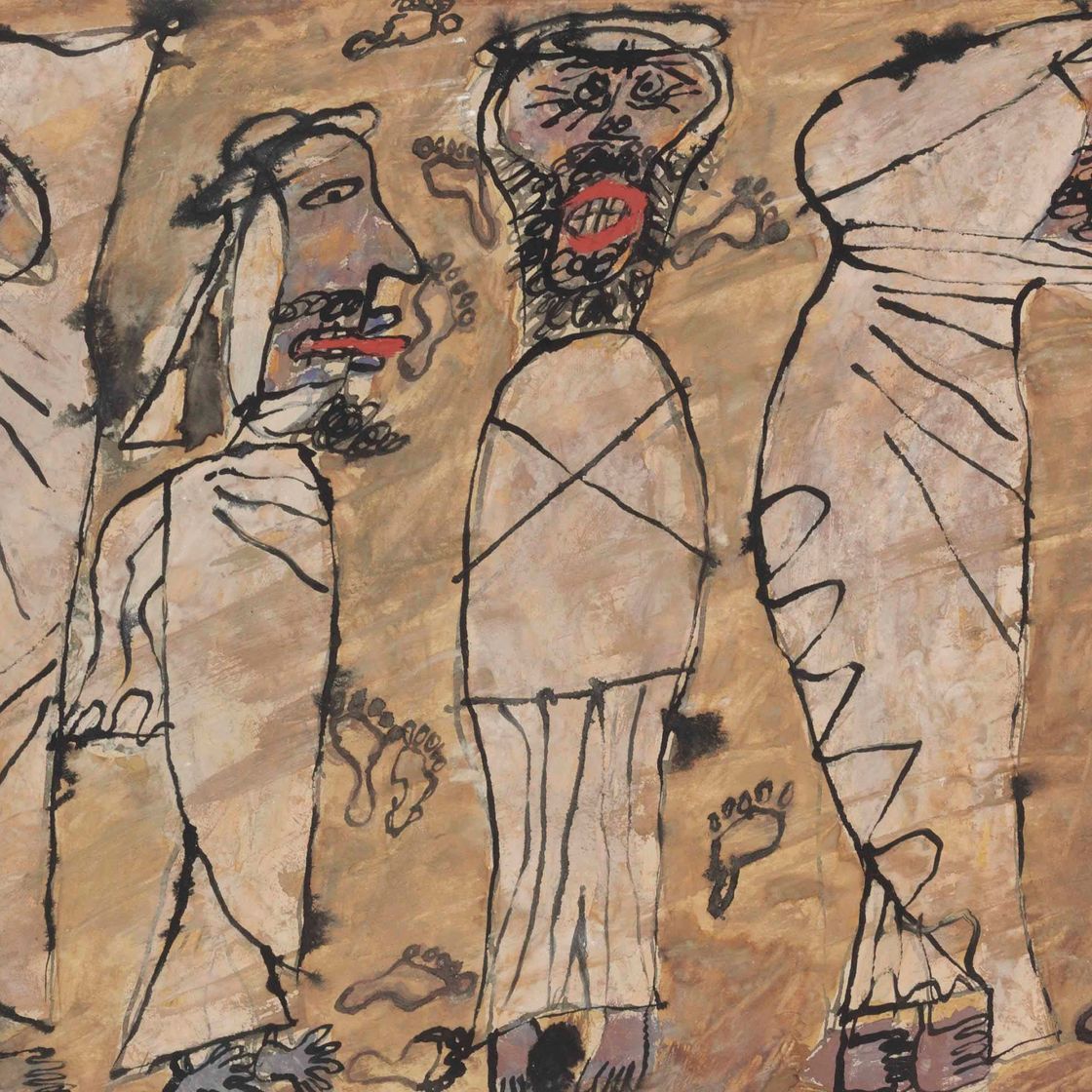 Jean Dubuffet — Четыре арабеса, следы танца соболя