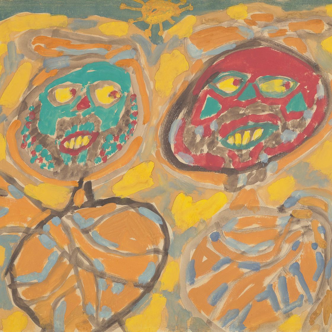 Jean Dubuffet — Без титров (Двое персонажей в одной комнате)