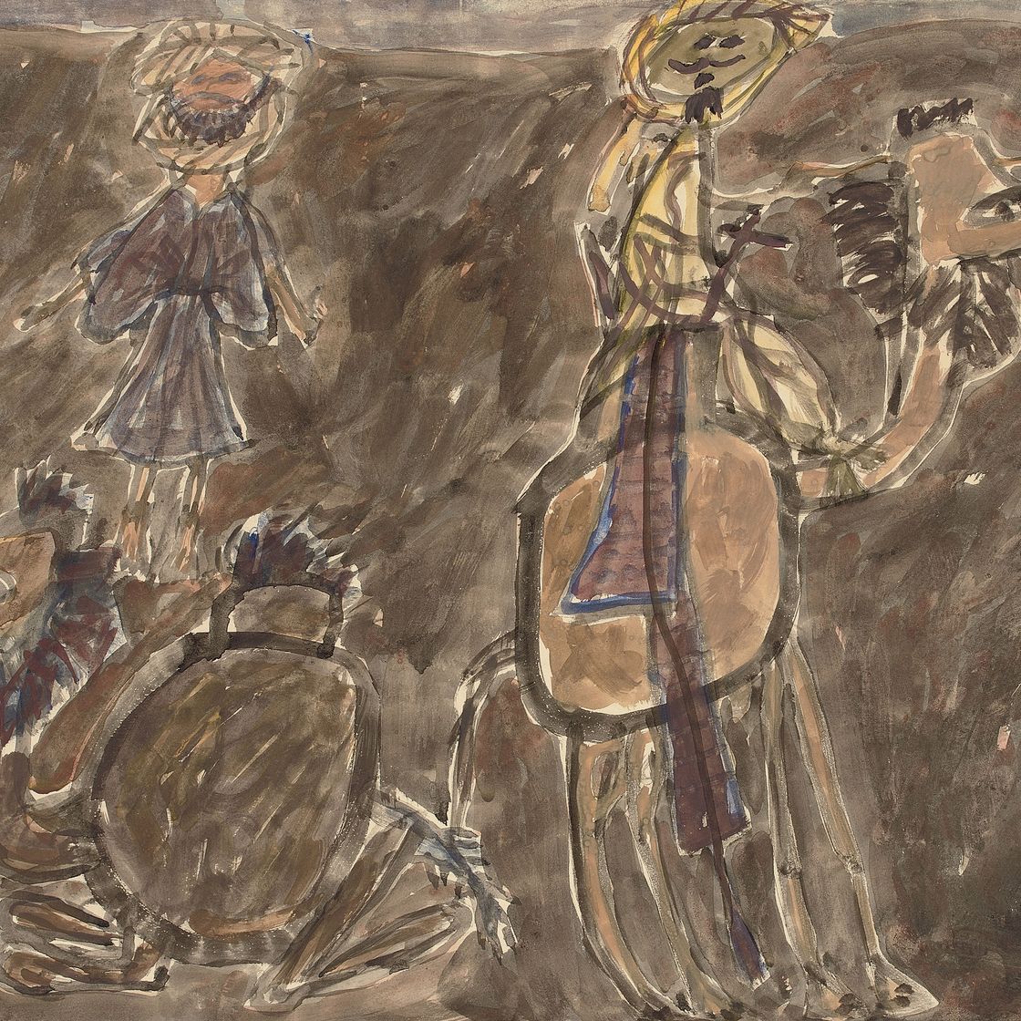 Jean Dubuffet — Без названия ("Дебют Бедуэна", "шамо куше" и "шамелье")