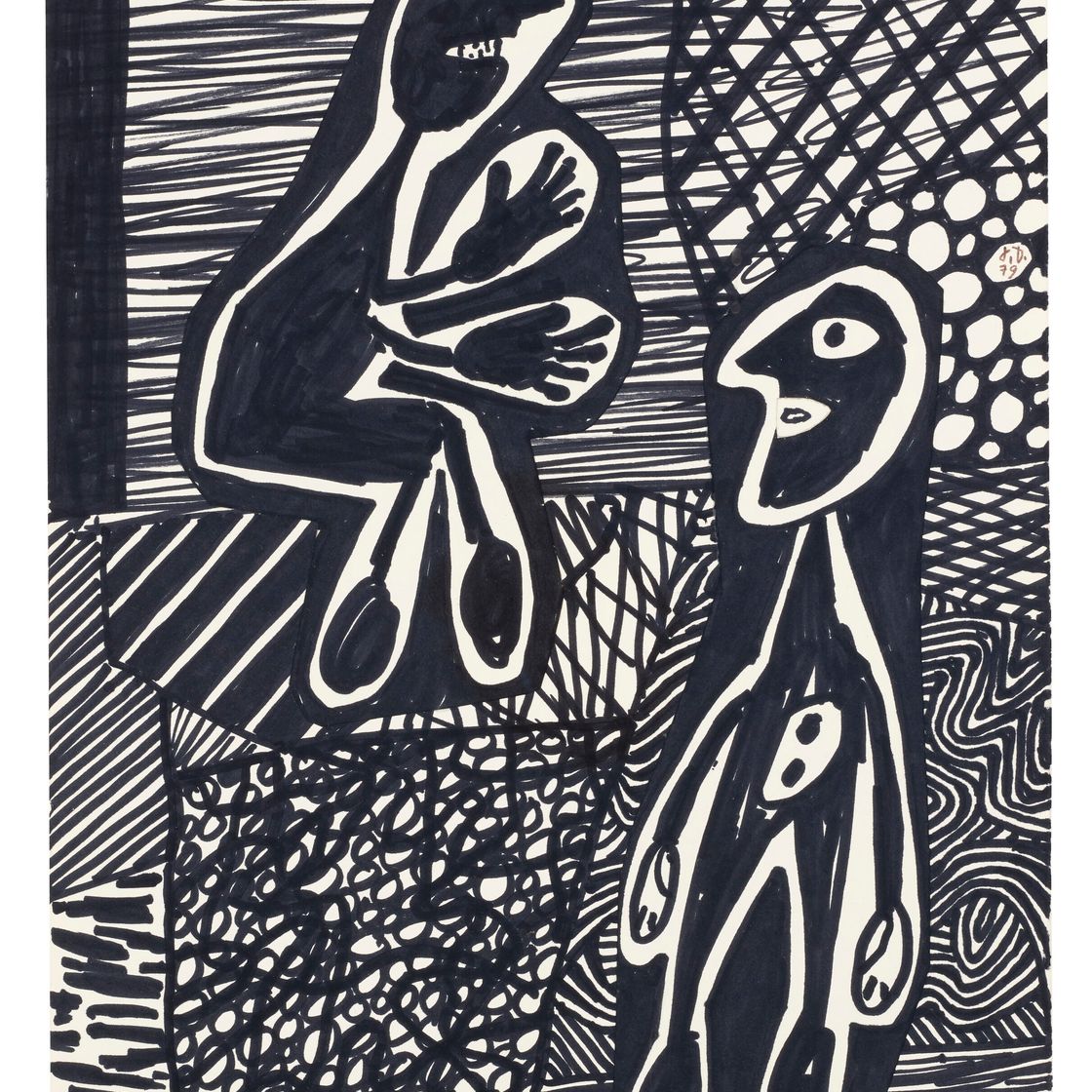 Jean Dubuffet — Ситуация CXXII, изображение 1