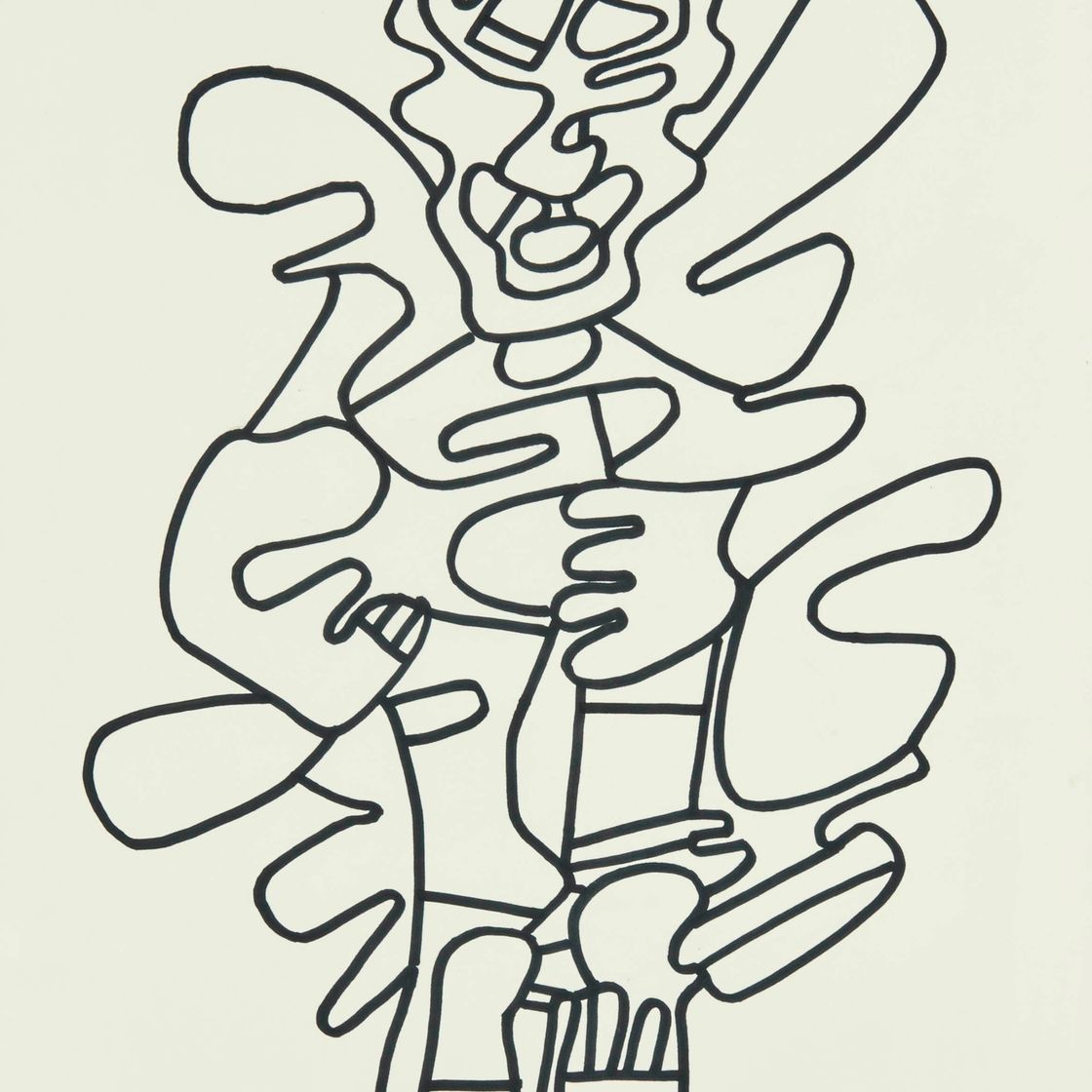 Jean Dubuffet — Персонажный костюм (проект программы базара Кукук, музей Гуггенхайма в Нью-Йорке)