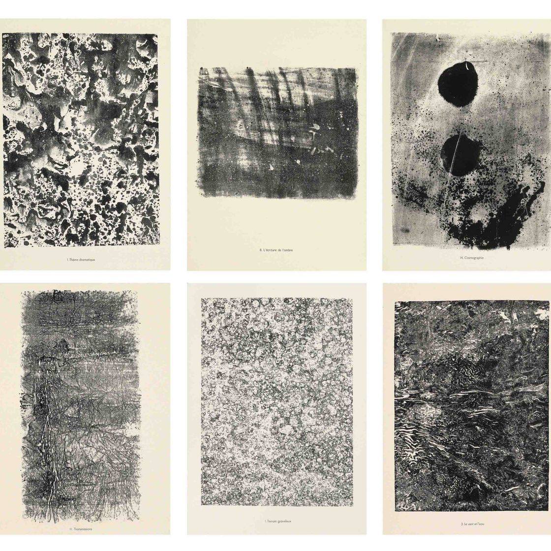 Jean Dubuffet — "Явления": Десять портфолио (W. 455-580, 715-24)