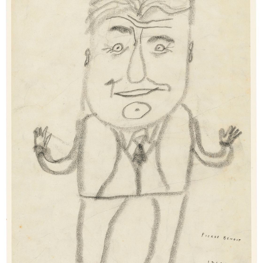 Jean Dubuffet — Портрет Пьера Бенуа (Portrait of Pierre Benoît), изображение 1