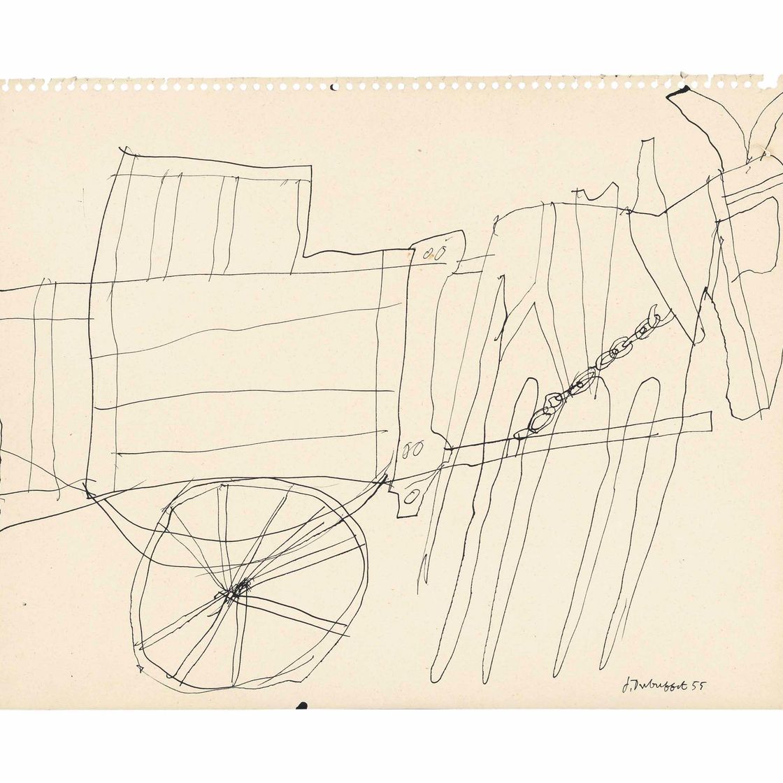 Jean Dubuffet — Ослик и Шаретт (Осла и Шаретт)
