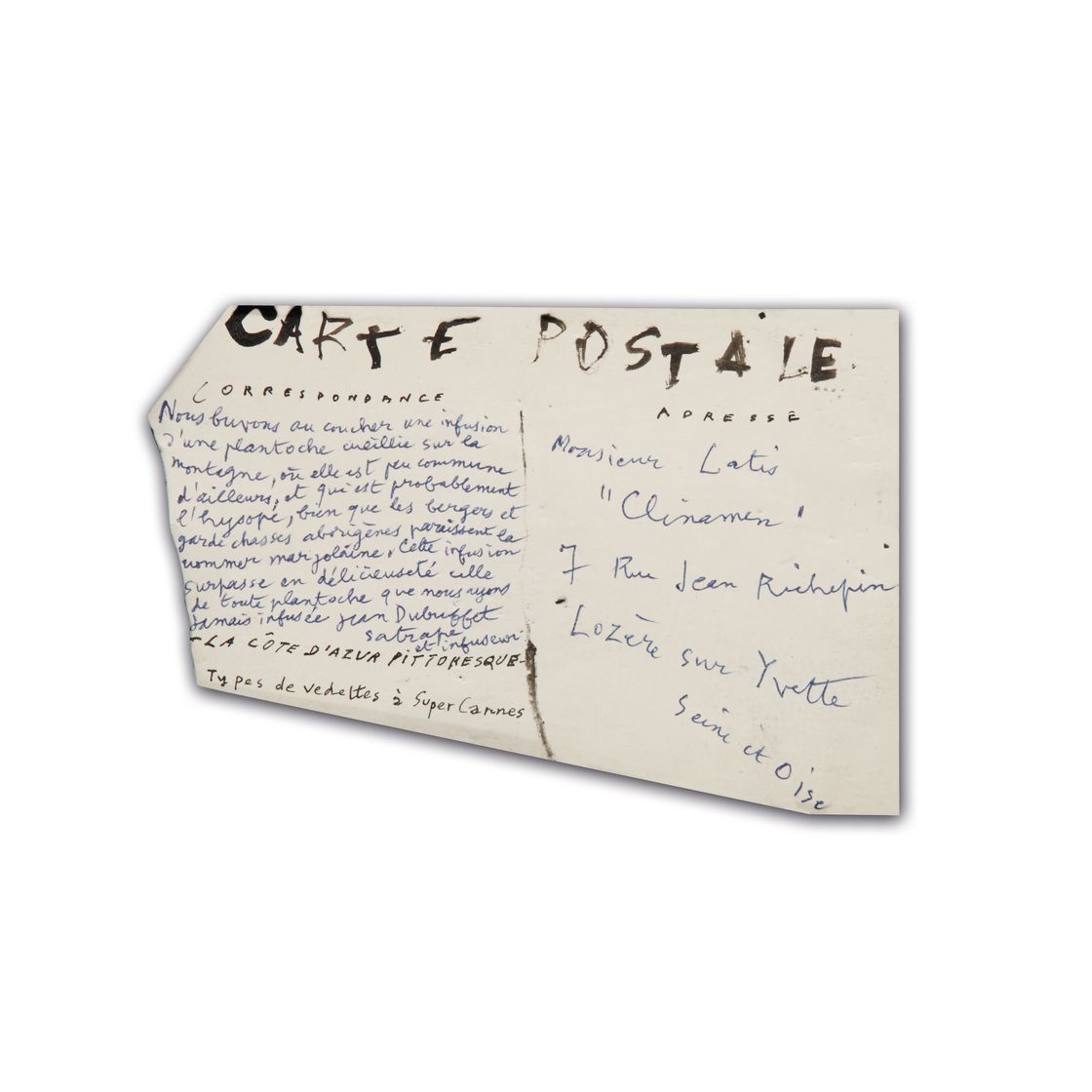 Jean Dubuffet — Пиццерия на Лазурном берегу - Виды блюд в Супер-Каннах (латинское почтовое меню), изображение 2
