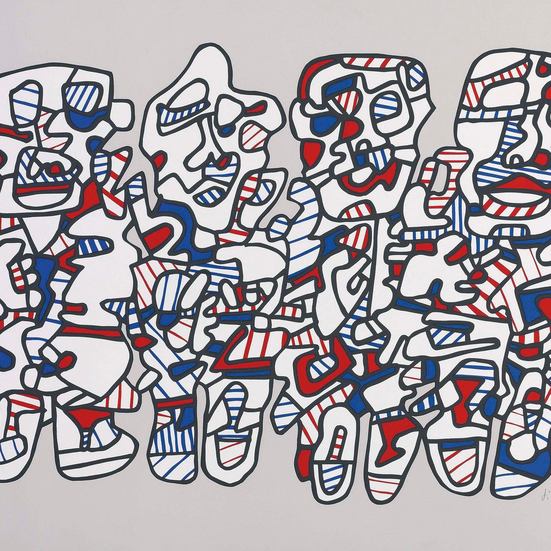 Jean Dubuffet — Четыре персонажа (Webbel 1166)