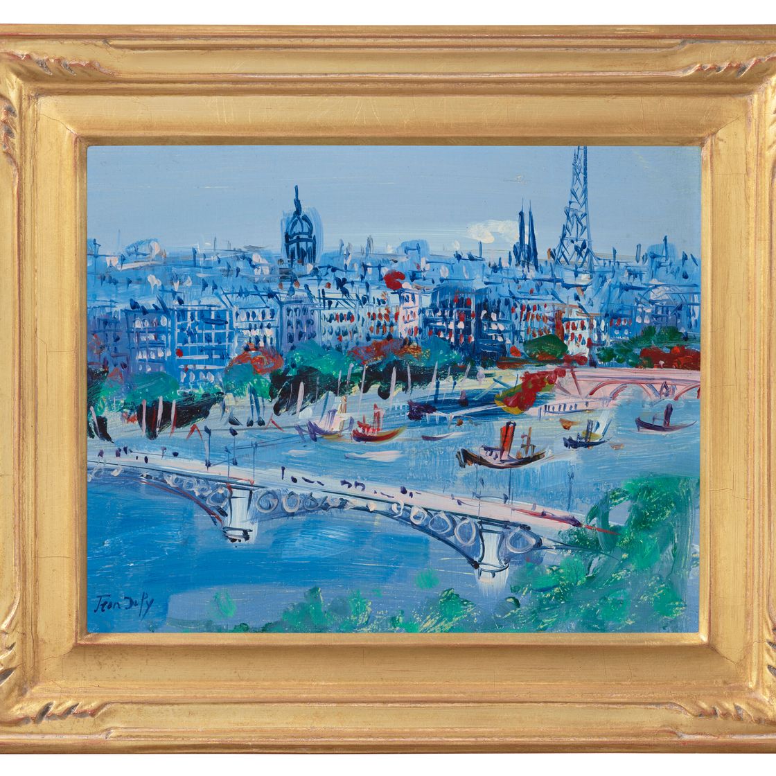 Jean Dufy — Набережная Сены на мосту Карусель, изображение 2