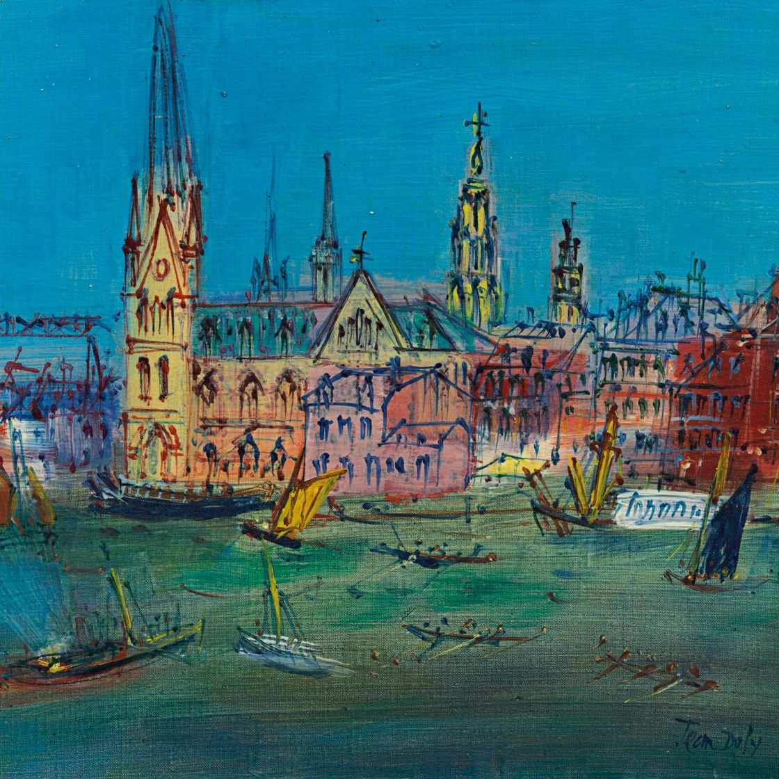 Jean Dufy — Сцена в порту