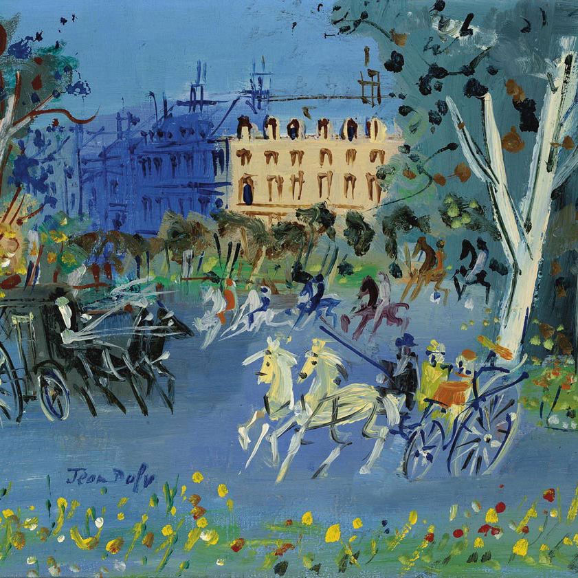Jean Dufy — Коляски и кавалеры