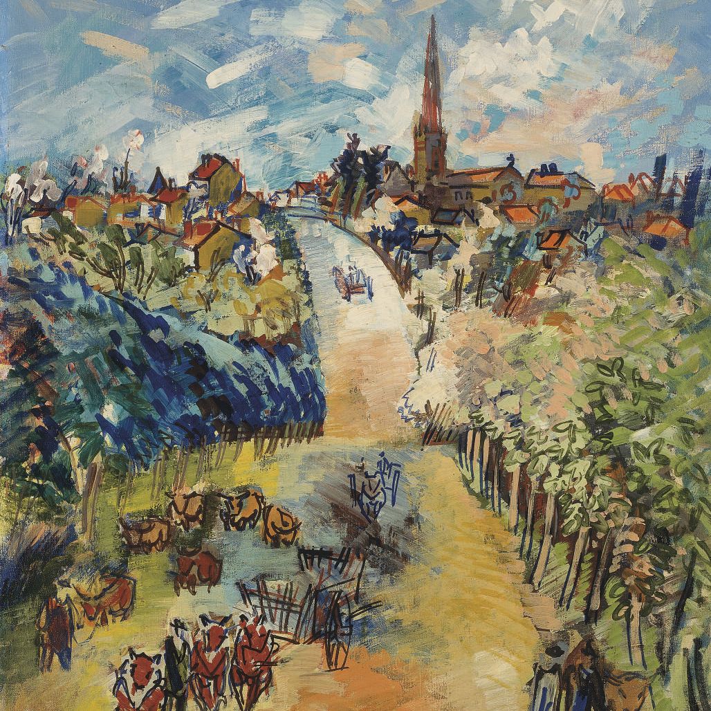 Jean Dufy — Проезд, la route du village